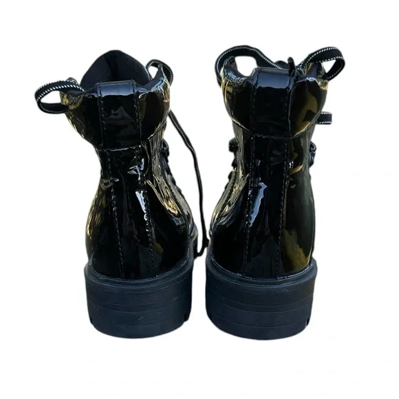 Cougar boots Black Nelson Nash Waterproof patent Leather Hikng Boots size 7 - Picture 5 of 7